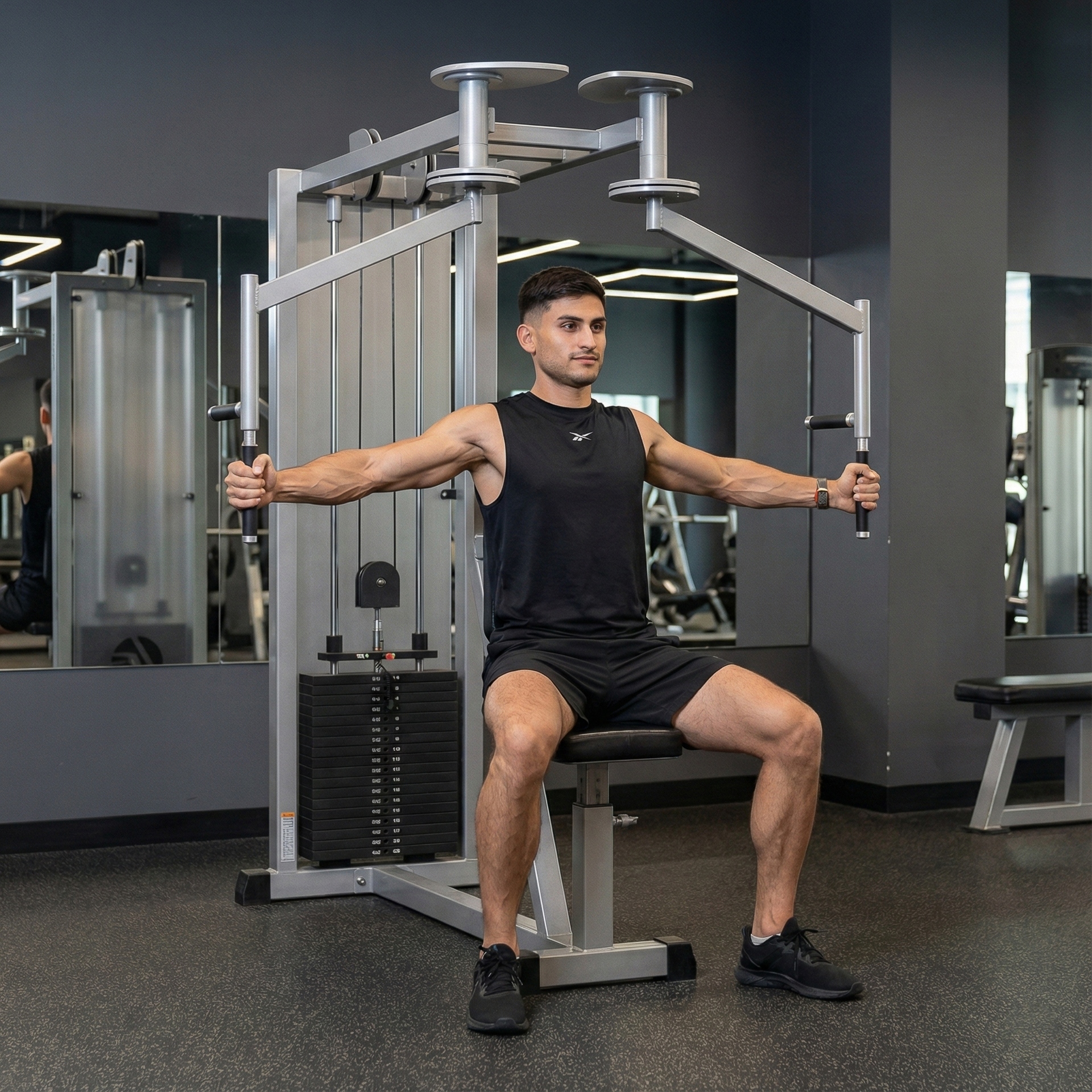 Apertura en Máquina Pec Deck